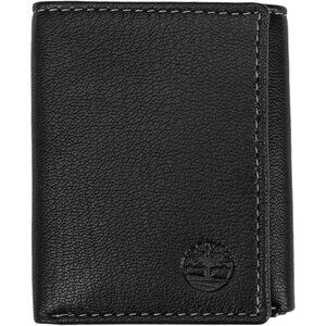 Men's Leather Trifold Wallet with ID Window, Stylish and Durable Design